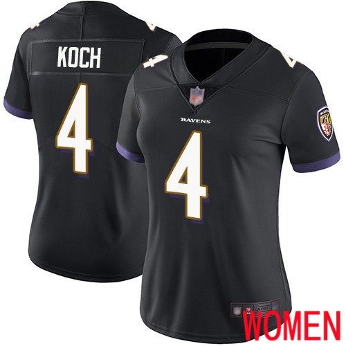 Baltimore Ravens Limited Black Women Sam Koch Alternate Jersey NFL Football #4 Vapor Untouchable->women nfl jersey->Women Jersey